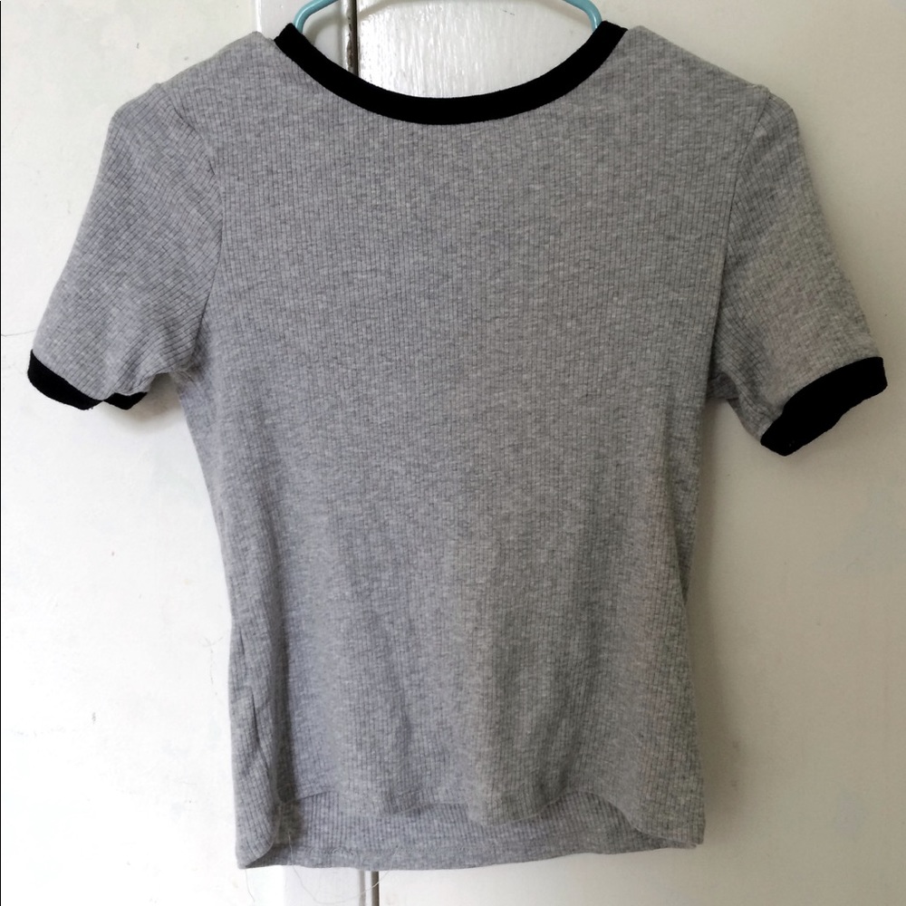 H&M ribbed short sleeve top